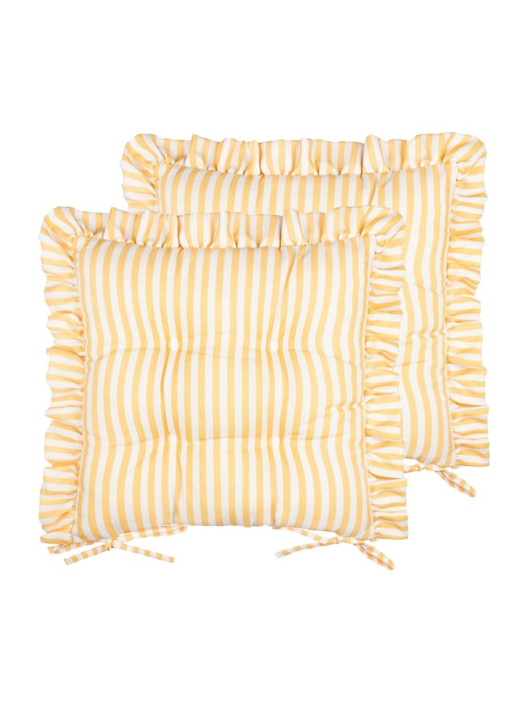 Wylder Set of 2 Millie Ruffle Seat Pads - תמונה 2 מתוך 6