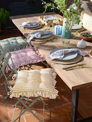 Wylder Set of 2 Millie Ruffle Seat Pads - תמונה 6 מתוך 6