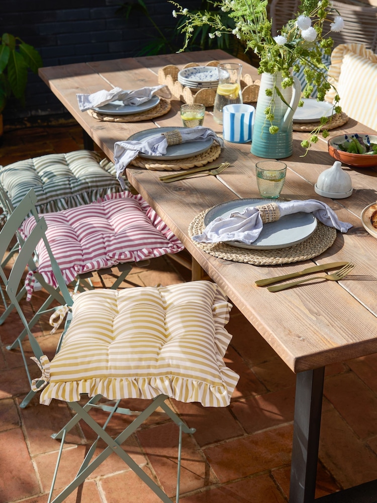 Wylder Set of 2 Millie Ruffle Seat Pads - תמונה 6 מתוך 6