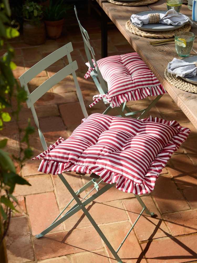 Wylder Set of 2 Millie Ruffle Seat Pads - תמונה 1 מתוך 6