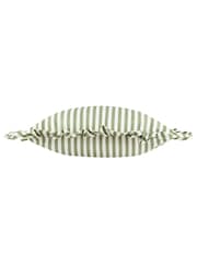 Wylder Green Millie Ruffle Striped Outdoor Cushion - Image 3 of 4