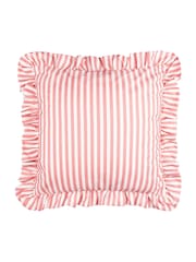 Wylder Pink Millie Ruffle Striped Outdoor Cushion - Image 3 of 5