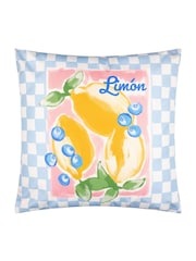 Furn Sky Blue Mediterranean Limon Outdoor Cushion - Image 3 of 6