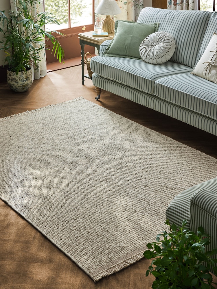 Laura Ashley Natural Wool Rug - Image 1 of 5 Laura Ashley Natural Wool Rug - Image 1 of 5
