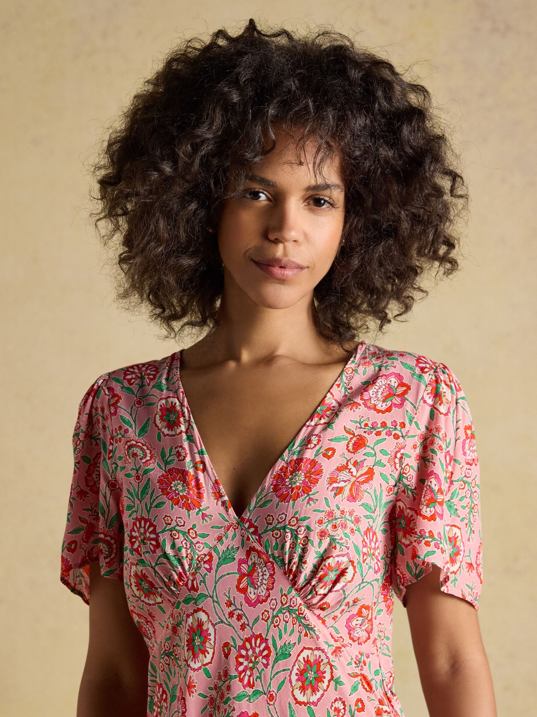 Buy Joules Lainey Pink Floral Print Bias Cut Maxi Dress from Next USA