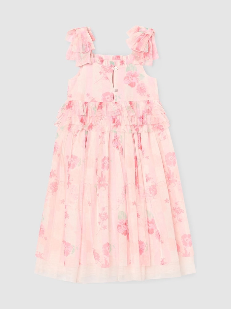strapless open back dress Pink