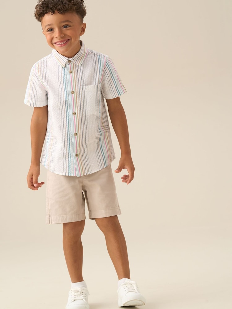 Angel & Rocket Cream Quinn Stone Chino Shorts - Image 2 of 6