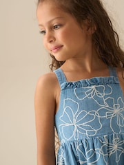 Angel & Rocket Blue Lettie Printed Floral Dress - Image 4 of 8