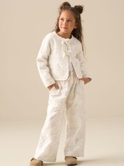 Angel & Rocket White Aurora Embroidered Tie Front Jacket - Image 2 of 6