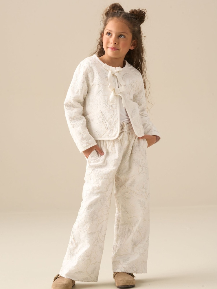 Angel & Rocket White Aurora Embroidered Tie Front Jacket - Image 2 of 6