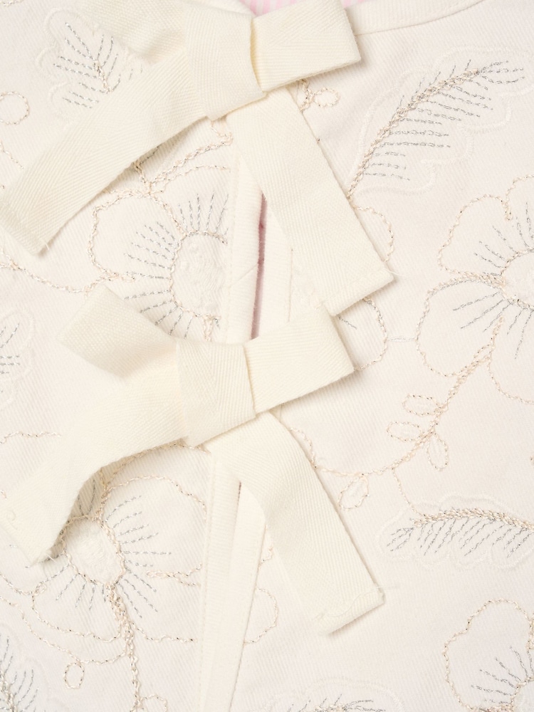 Angel & Rocket White Aurora Embroidered Tie Front Jacket - Image 6 of 6