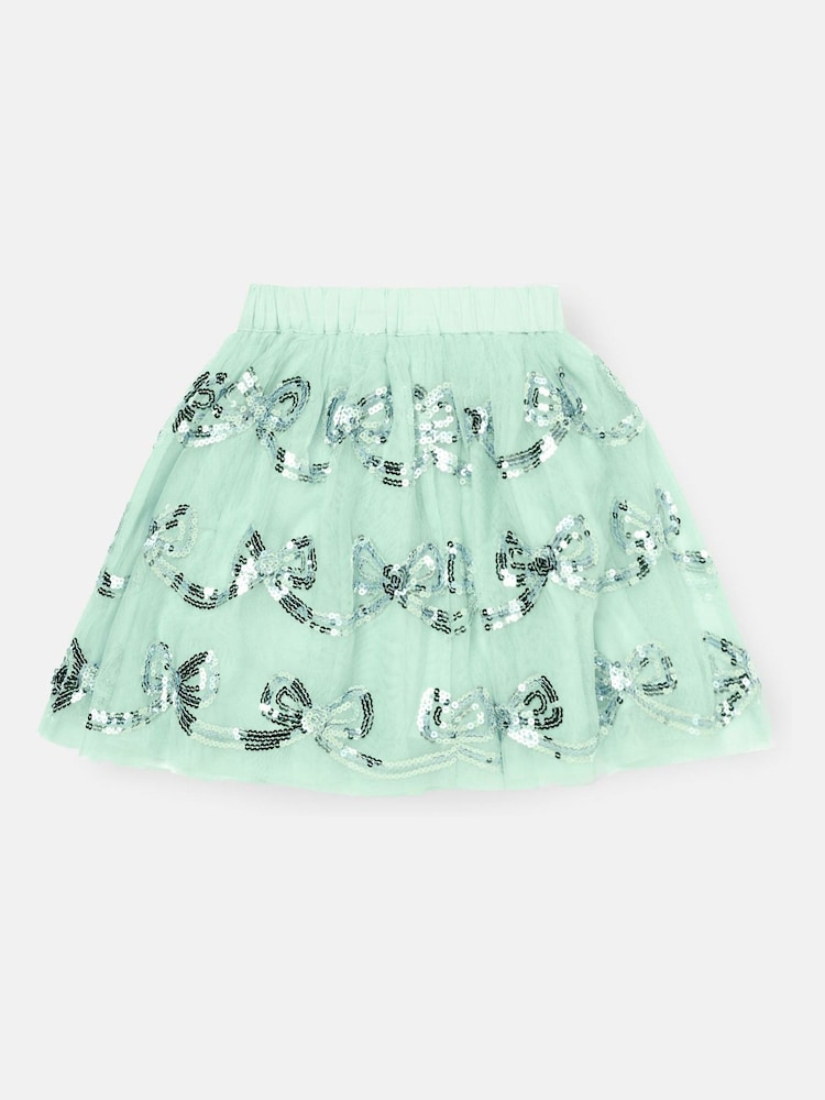 Angel & Rocket Green Delta Sequin Skirt - Image 3 of 3