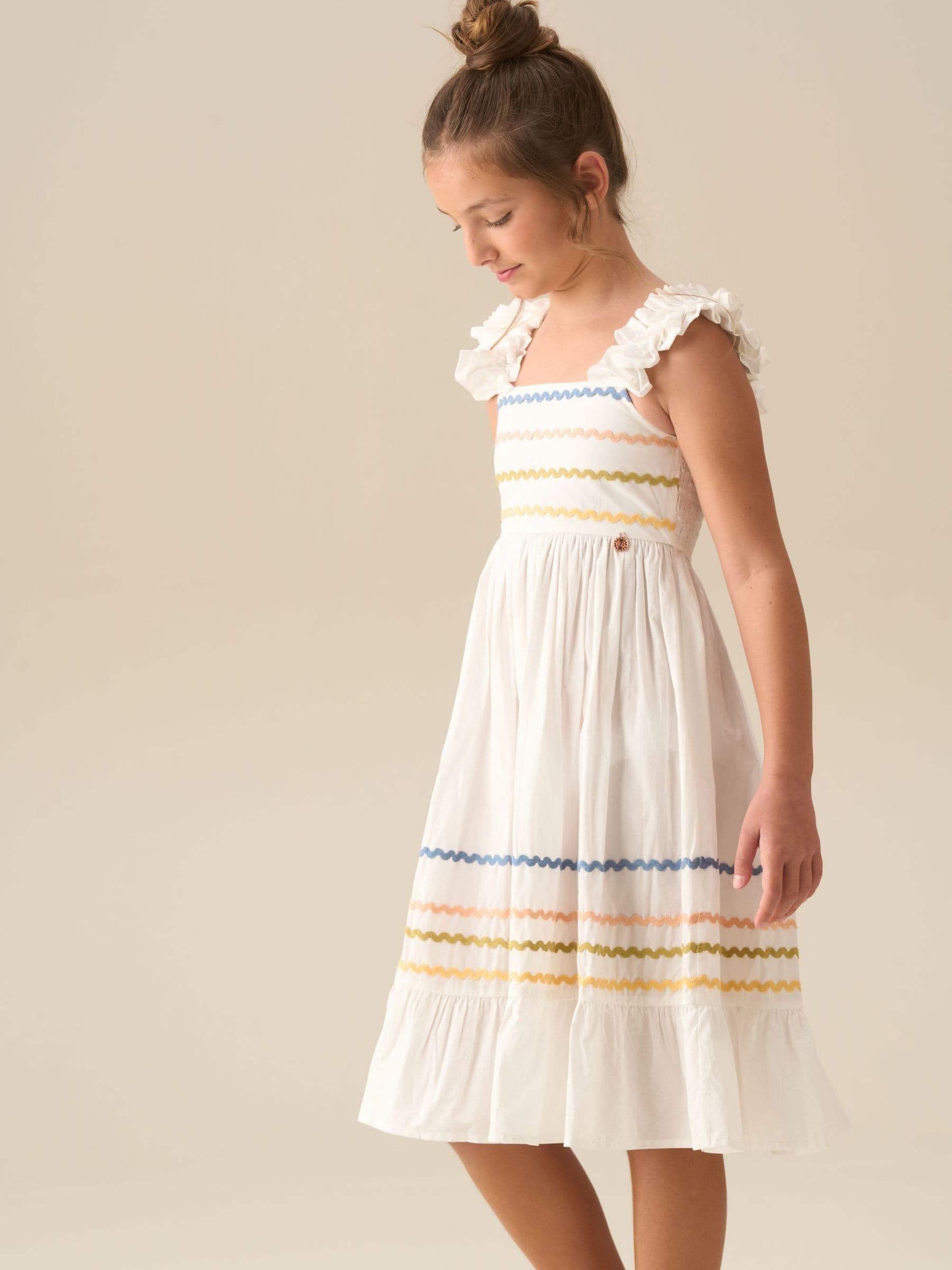 Buy Angel & Rocket White Monique Ric Rac Detail Maxi Dress from