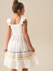 Angel & Rocket White Monique Ric Rac Detail Maxi Dress - Image 4 of 7