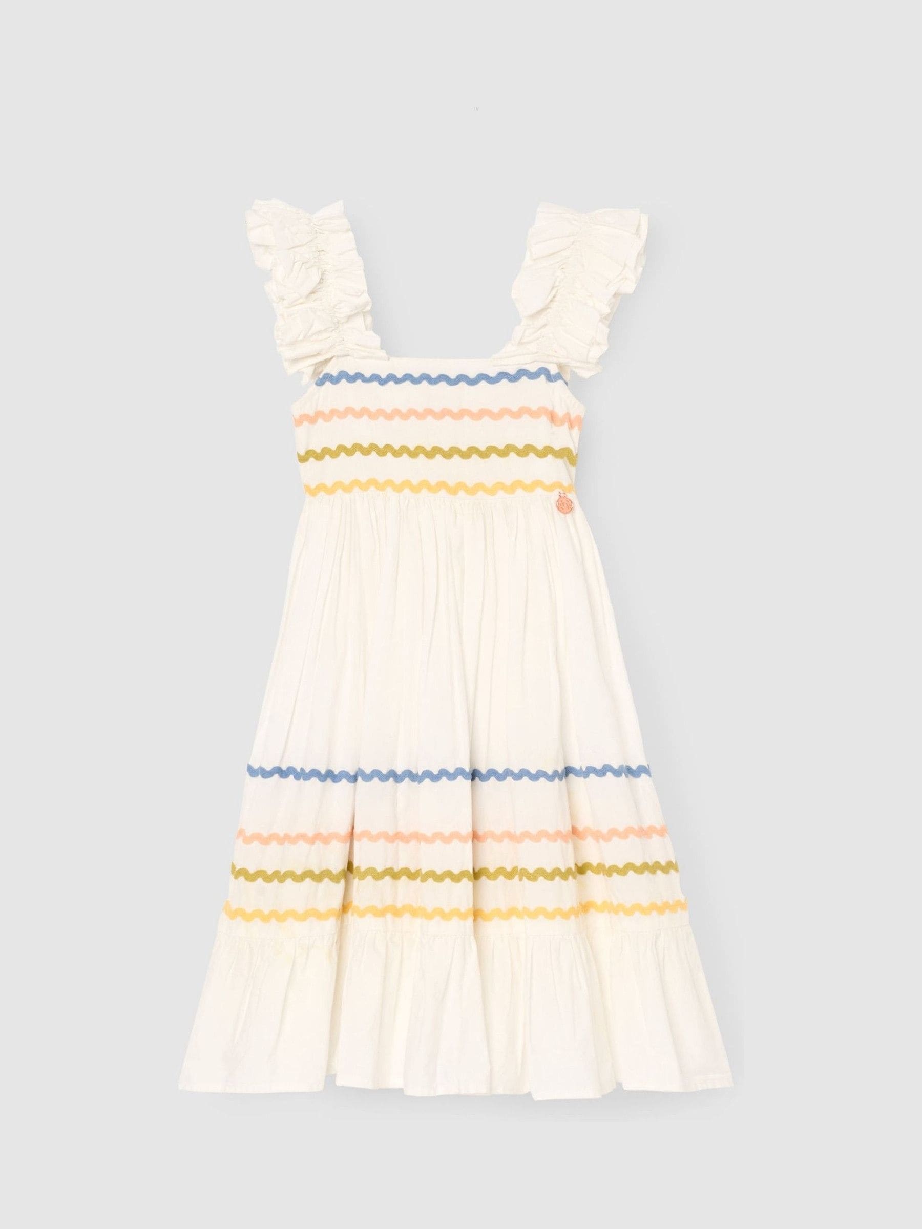 Buy Angel & Rocket White Monique Ric Rac Detail Maxi Dress from