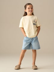 Angel & Rocket Yellow Remi Palm Scene Back Graphic T-Shirt - Image 4 of 7