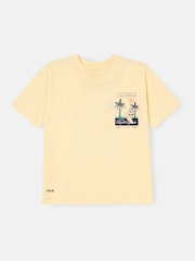 Angel & Rocket Yellow Remi Palm Scene Back Graphic T-Shirt - Image 5 of 7