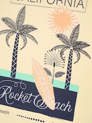 Angel & Rocket Yellow Remi Palm Scene Back Graphic T-Shirt - Image 7 of 7
