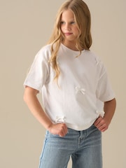 Angel & Rocket White Becca Bow T-Shirt - Image 1 of 7