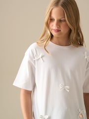 Angel & Rocket White Becca Bow T-Shirt - Image 2 of 7