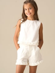 Angel & Rocket White Emmie White Shorts - Image 2 of 7