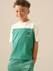 Angel & Rocket Green Minecraft Oversized Varsity T-Shirt - Image 2 of 6