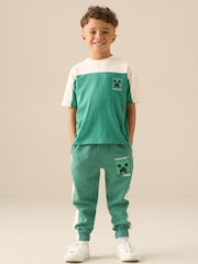 Angel & Rocket Green Minecraft Oversized Varsity T-Shirt - Image 3 of 6