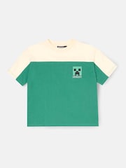 Angel & Rocket Green Minecraft Oversized Varsity T-Shirt - Image 4 of 6