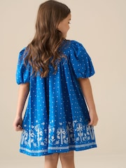 Angel & Rocket Josie Palm Embroidered Swing Dress - صورة 3 من 8