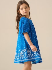 Angel & Rocket Josie Palm Embroidered Swing Dress - صورة 5 من 8