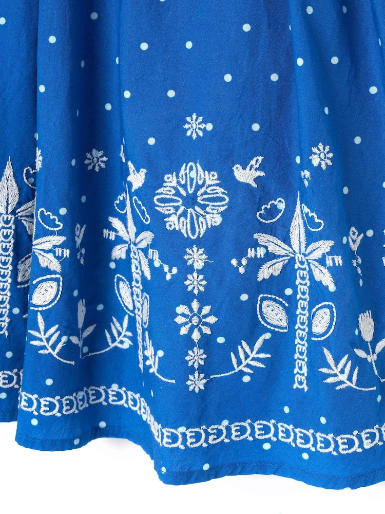 Angel & Rocket Josie Palm Embroidered Swing Dress - صورة 8 من 8