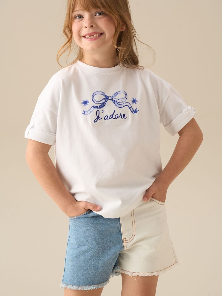 Angel & Rocket Rafaela Contrast Wash Denim Shorts - 圖片 2,共 7 Angel & Rocket Rafaela Contrast Wash Denim Shorts - 圖片 2,共 7