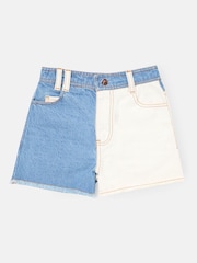 Angel & Rocket Blue Rafaela Contrast Wash Denim Shorts - Image 5 of 7