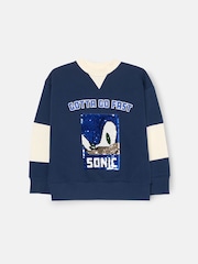 Angel & Rocket Blue Sonic Varsity Sequin Sweatshirt - Image 5 of 7
