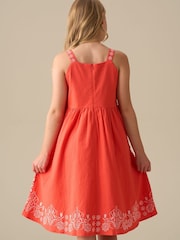 Angel & Rocket Red Pippa Red Embroidered Dress - Image 3 of 7
