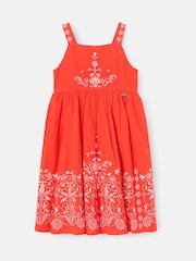 Angel & Rocket Red Pippa Red Embroidered Dress - Image 5 of 7