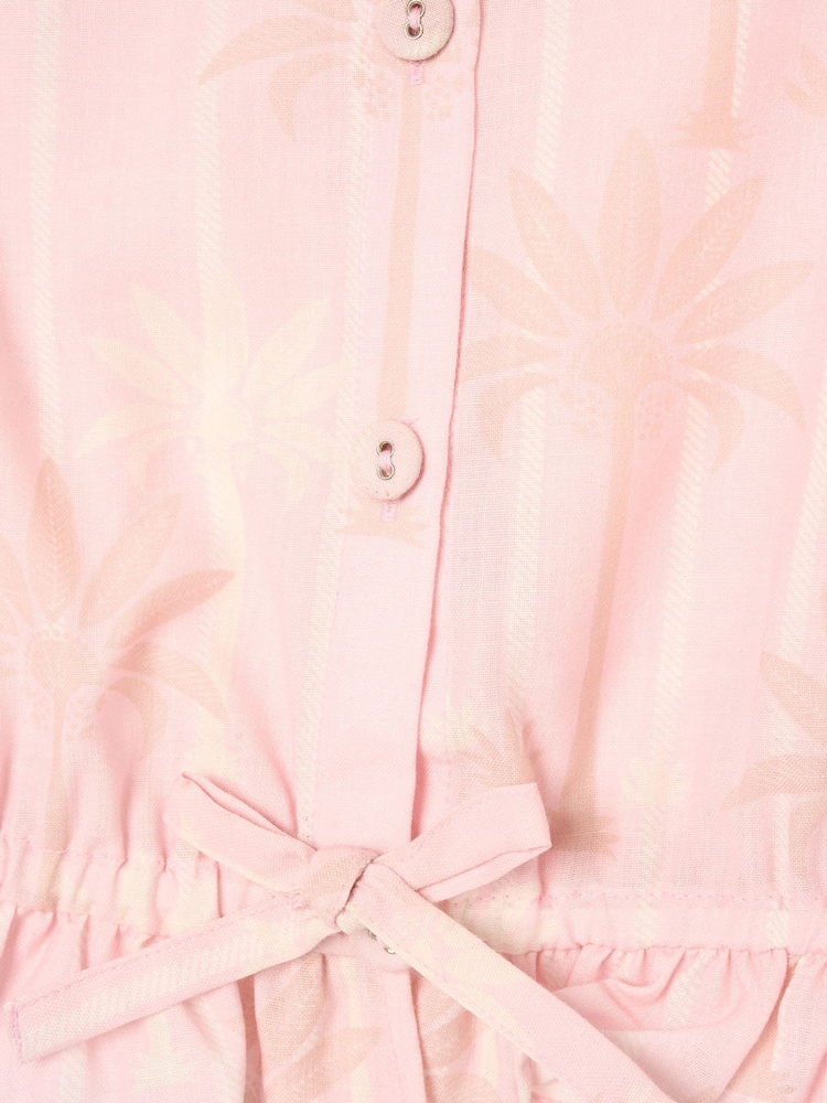 Angel & Rocket Sarah Palm Print Tie Waist Waistcoat Top - 圖片 3,共 3 Angel & Rocket Sarah Palm Print Tie Waist Waistcoat Top - 圖片 3,共 3