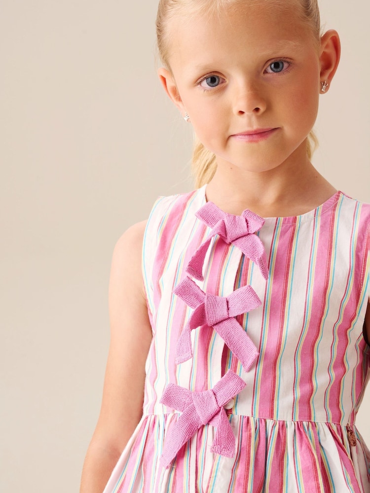 Angel & Rocket Tammy Stripe Tie Front Waistcoat Top - Imaginea 2 din 6