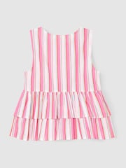 Angel & Rocket Tammy Stripe Tie Front Waistcoat Top - Imaginea 6 din 6