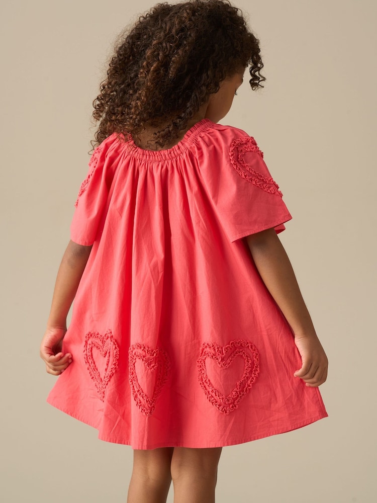 Angel & Rocket Pink Lori Heart Swing Dress - Image 2 of 8 Angel & Rocket Pink Lori Heart Swing Dress - Image 2 of 8