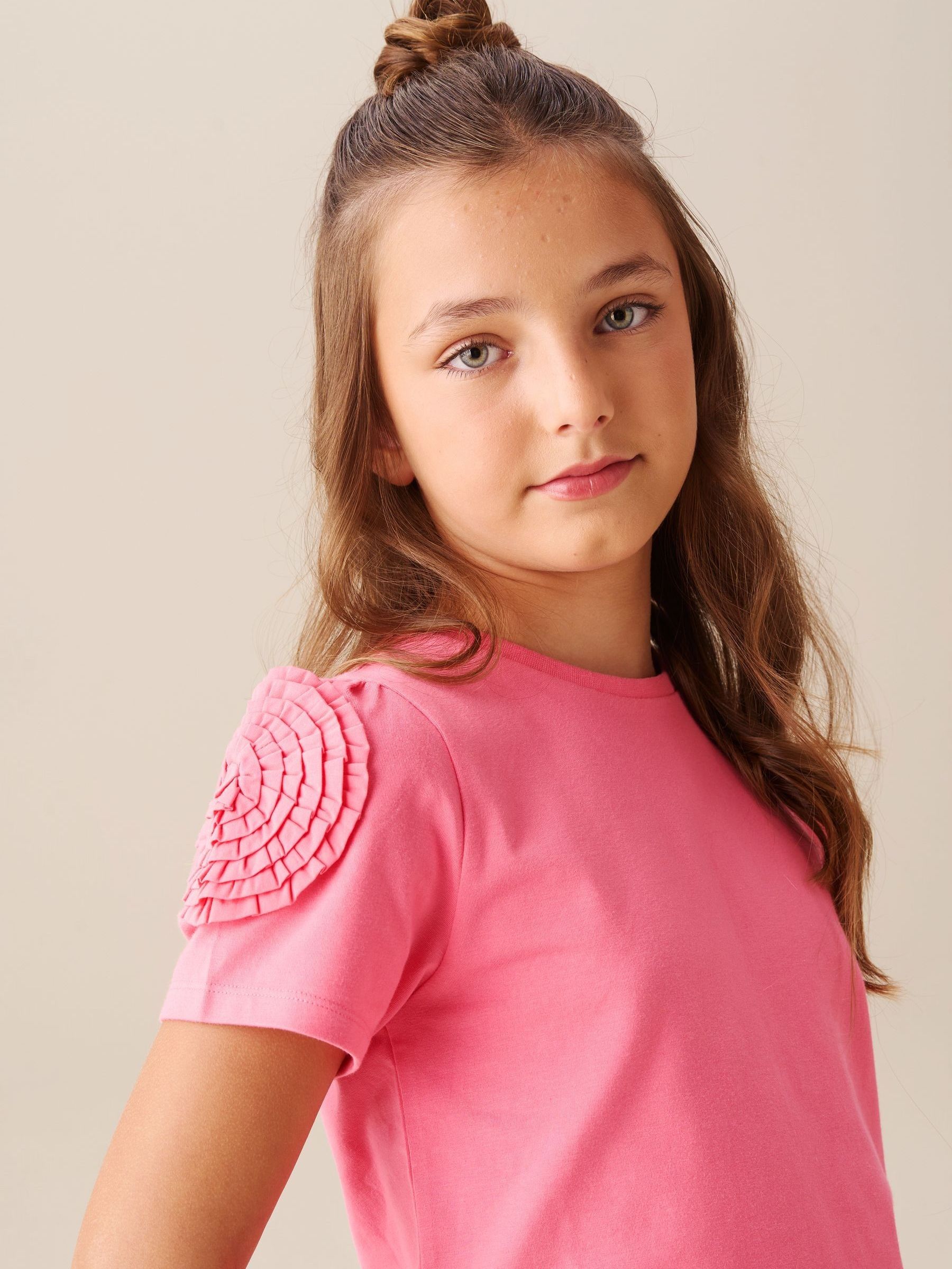 Buy Angel & Rocket Pink Nila Flower Corsage T-Shirt from the Next UK ...