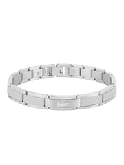 Lacoste Silver Tone Men's Stencil Stainless Steel Bracelet - Image 2 of 4