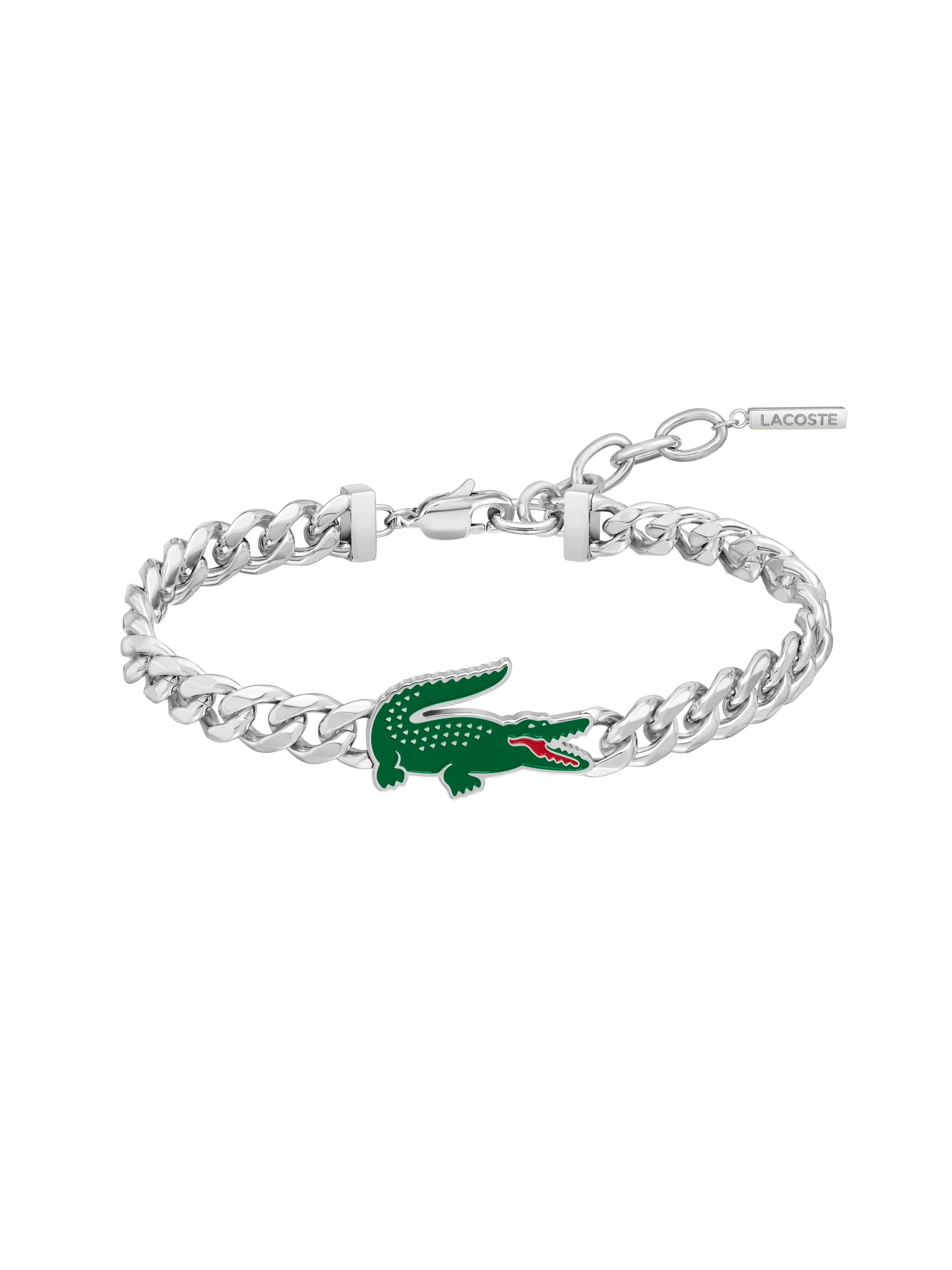 Lacoste Men's Silver Tone Gents Arthor Stainless Steel Bracelet - Image 5