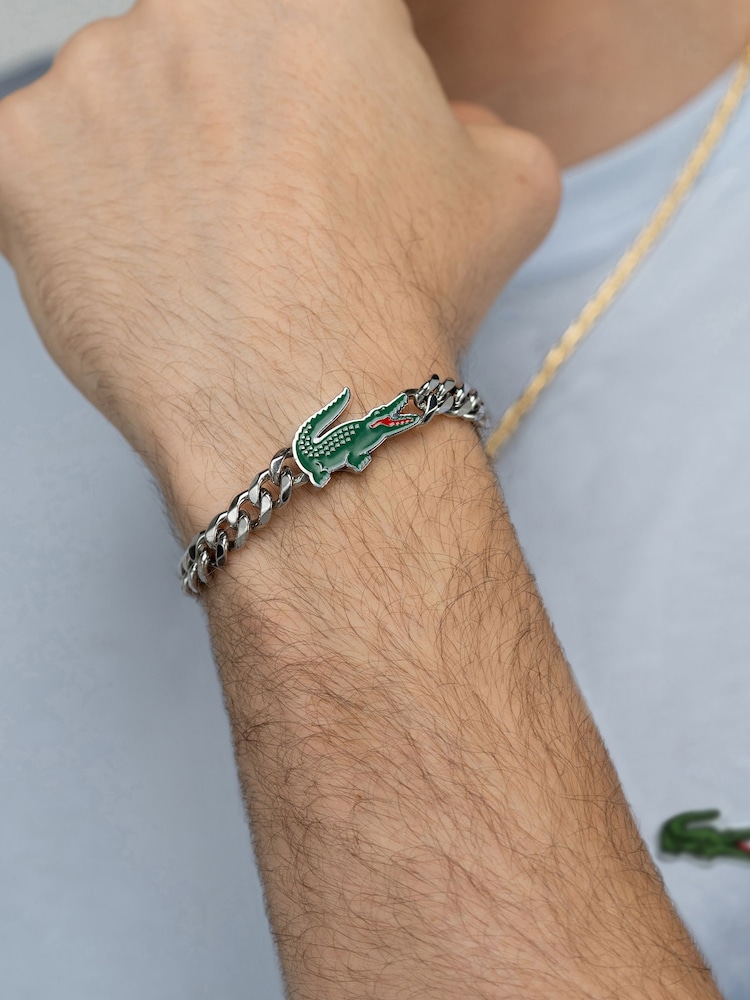 Lacoste Silver Tone Gents Arthor Stainless Steel Bracelet - Image 5 of 5