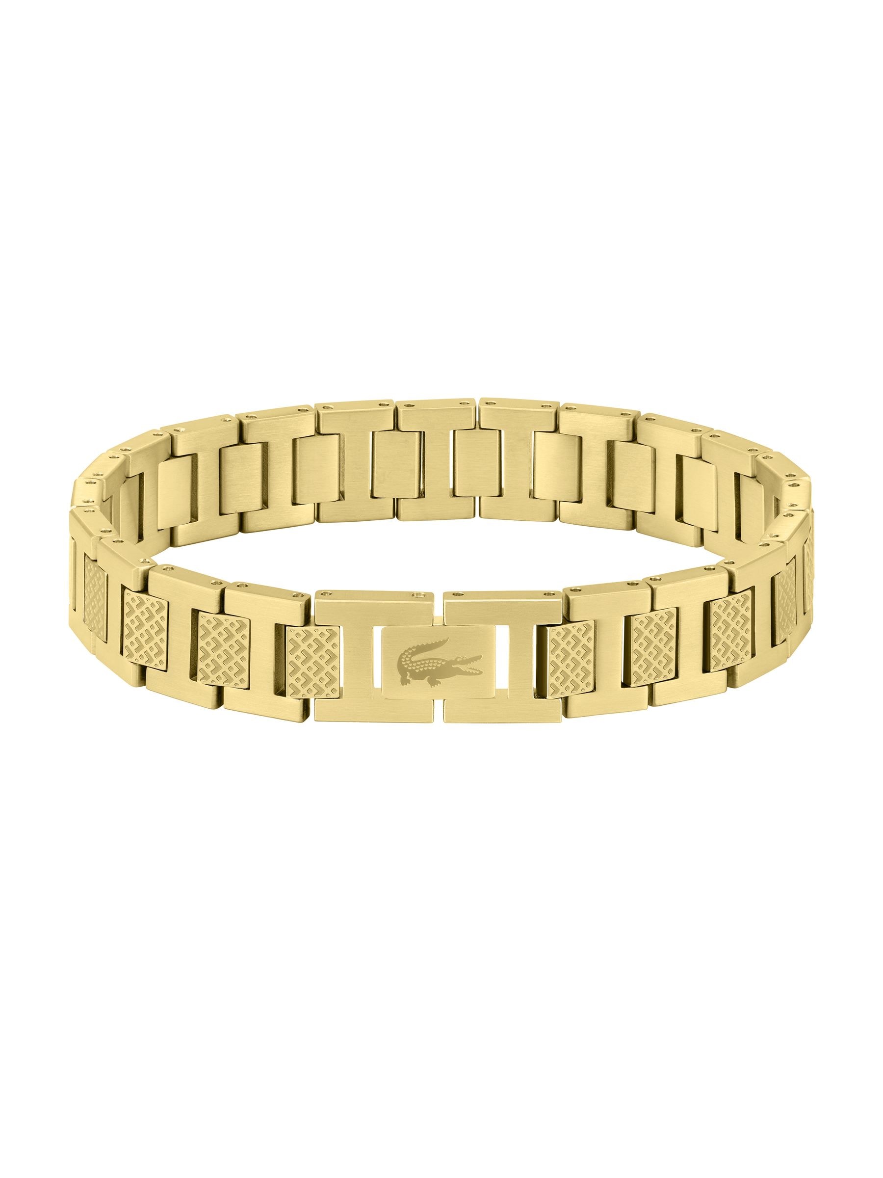 Lacoste Mens Metropole IP H-Link Bracelet, Gold, Men - Image 3