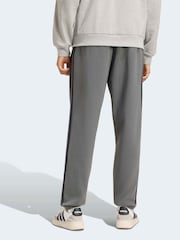 adidas Grey Essentials 3-Stripes Fleece Tapered Cuffed Pants - Image 2 of 6