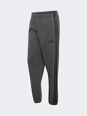 adidas Grey Essentials 3-Stripes Fleece Tapered Cuffed Pants - Image 6 of 6