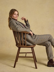 Joules Cora Tapered Leg Elton Tweed Brown Trouser - Image 3 of 8