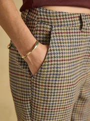 Joules Cora Tapered Leg Elton Tweed Brown Trouser - Image 4 of 8
