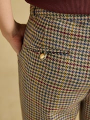 Joules Cora Tapered Leg Elton Tweed Brown Trouser - Image 7 of 8